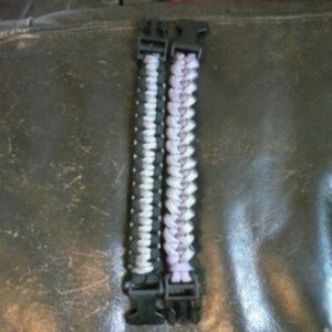 Handmade regular and sharktooth paracord bracelets